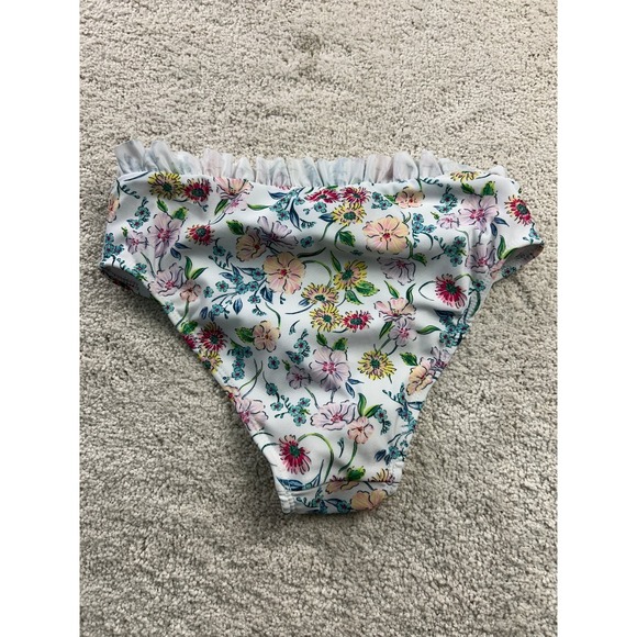 Crown & Ivy Kids Girls Floral Swim Bottom Size 16 Ruffle Trim - Picture 4 of 5